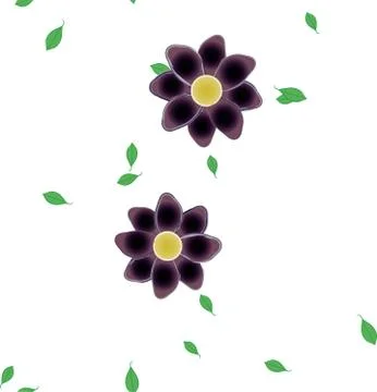Floral ornamental vector pattern. Seamless design leafs texture. Stock Illustration