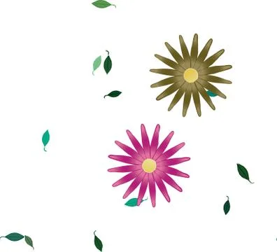 Floral ornamental vector pattern. Seamless design leafs texture. Stock Illustration