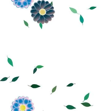 Floral ornamental vector pattern. Seamless design leafs texture. Stock Illustration