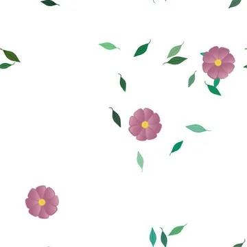 Floral ornamental vector pattern. Seamless design leafs texture. Stockillustratie