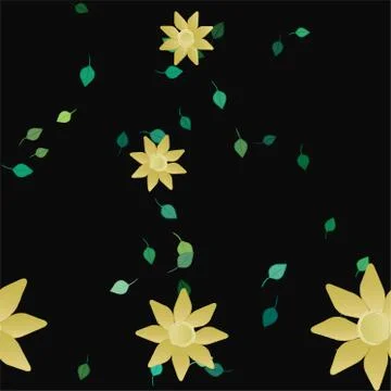 Floral ornamental vector pattern. Seamless design leafs texture. Stockillustratie