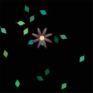Floral ornamental vector pattern. Seamless design leafs texture. Stock Illustration