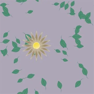 Floral ornamental vector pattern. Seamless design leafs texture. 스톡 일러스트