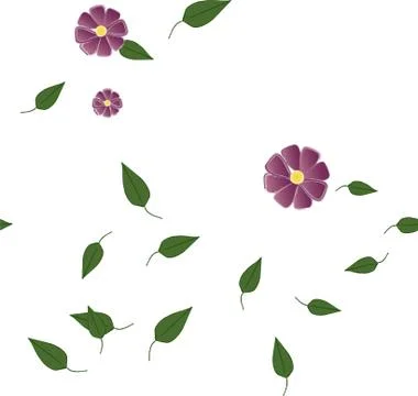 Floral ornamental vector pattern. Seamless design leafs texture. Stockillustratie