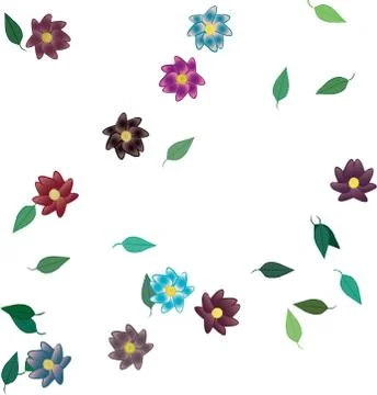Floral ornamental vector pattern. Seamless design leafs texture. 스톡 일러스트