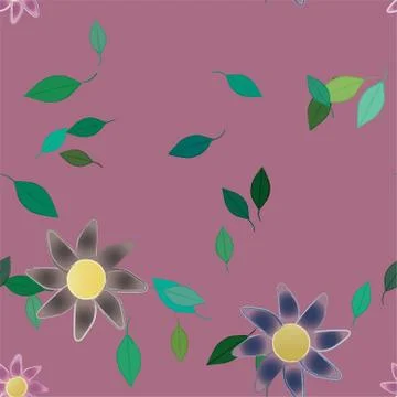 Floral ornamental vector pattern. Seamless design leafs texture. Stockillustratie