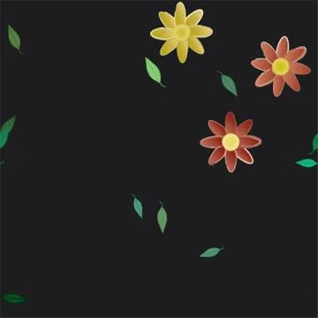 Floral ornamental vector pattern. Seamless design leafs texture. Illustrazione stock