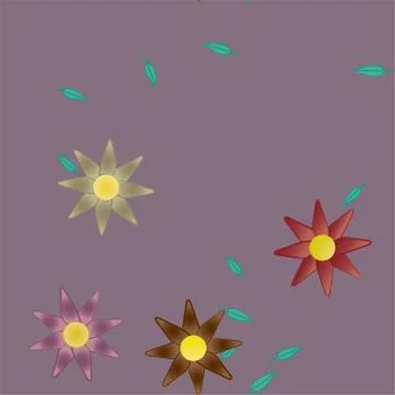 Floral ornamental vector pattern. Seamless design leafs texture. Stock Illustration