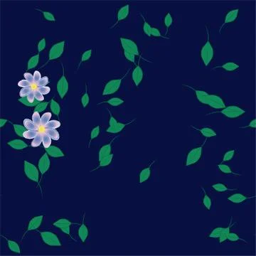 Floral ornamental vector pattern. Seamless design leafs texture. Stockillustratie