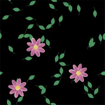 Floral ornamental vector pattern. Seamless design leafs texture. Stockillustratie
