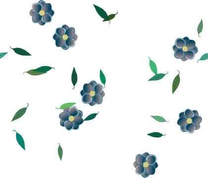 Floral ornamental vector pattern. Seamless design leafs texture. 스톡 일러스트