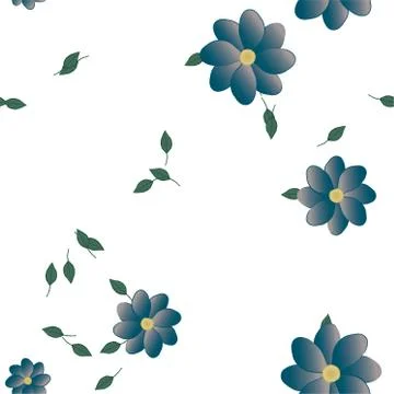 Floral ornamental vector pattern. Seamless design leafs texture. Illustrazione stock