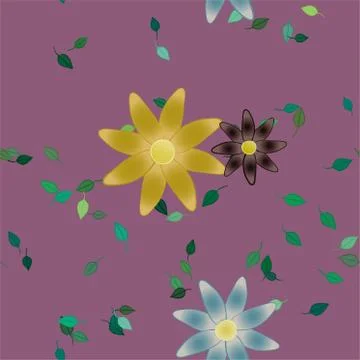 Floral ornamental vector pattern. Seamless design leafs texture. Stockillustratie