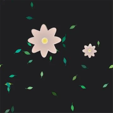 Floral ornamental vector pattern. Seamless design leafs texture. Illustrazione stock