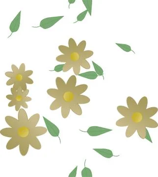 Floral ornamental vector pattern. Seamless design leafs texture. Illustrazione stock