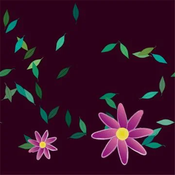 Floral ornamental vector pattern. Seamless design leafs texture. Stock Illustration