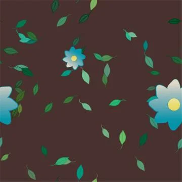 Floral ornamental vector pattern. Seamless design leafs texture. Illustrazione stock