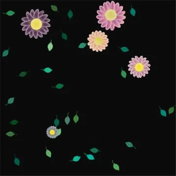 Floral ornamental vector pattern. Seamless design leafs texture. 스톡 일러스트
