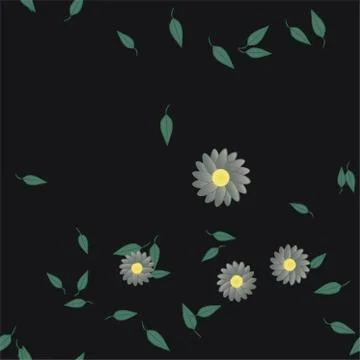 Floral ornamental vector pattern. Seamless design leafs texture. Stockillustratie