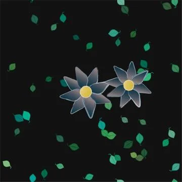 Floral ornamental vector pattern. Seamless design leafs texture. Stock Illustration