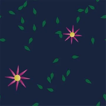 Floral ornamental vector pattern. Seamless design leafs texture. 库存插图