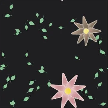 Floral ornamental vector pattern. Seamless design leafs texture. Stockillustratie