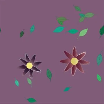 Floral ornamental vector pattern. Seamless design leafs texture. Stockillustratie