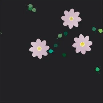 Floral ornamental vector pattern. Seamless design leafs texture. Stock Illustration
