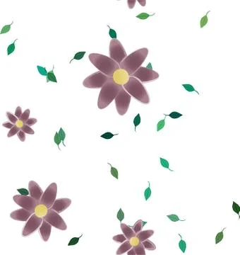Floral ornamental vector pattern. Seamless design leafs texture. 스톡 일러스트