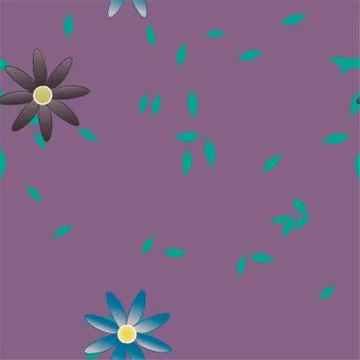 Floral ornamental vector pattern. Seamless design leafs texture. Stock Illustration