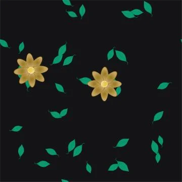 Floral ornamental vector pattern. Seamless design leafs texture. Stockillustratie