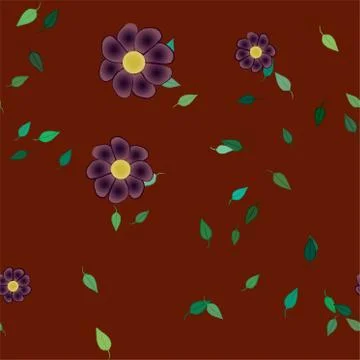 Floral ornamental vector pattern. Seamless design leafs texture. 스톡 일러스트