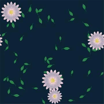 Floral ornamental vector pattern. Seamless design leafs texture. Stock Illustration