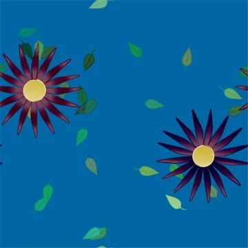 Floral ornamental vector pattern. Seamless design leafs texture. Stock Illustration