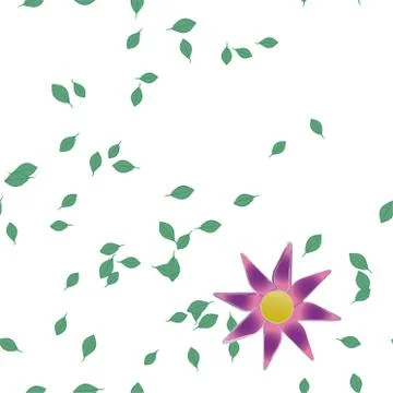 Floral ornamental vector pattern. Seamless design leafs texture. Stockillustratie