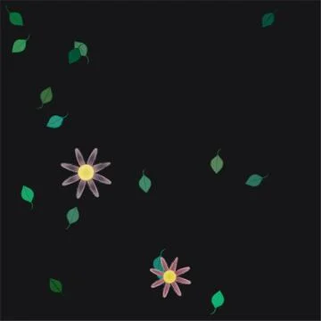 Floral ornamental vector pattern. Seamless design leafs texture. Stock Illustration