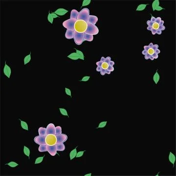 Floral ornamental vector pattern. Seamless design leafs texture. Stock Illustration