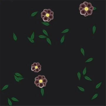 Floral ornamental vector pattern. Seamless design leafs texture. Stockillustratie