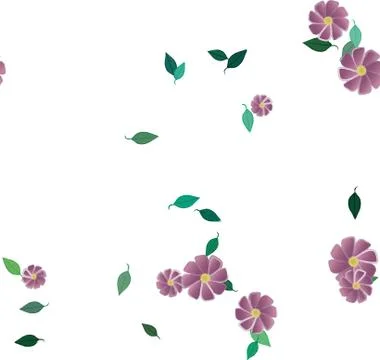 Floral ornamental vector pattern. Seamless design leafs texture. Illustrazione stock