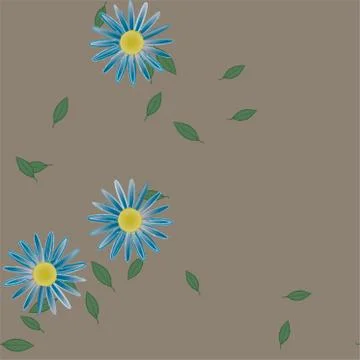 Floral ornamental vector pattern. Seamless design leafs texture. Stock Illustration