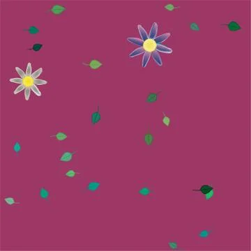 Floral ornamental vector pattern. Seamless design leafs texture. Stock Illustration