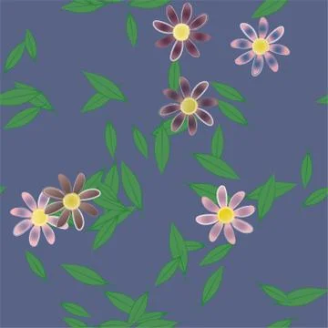 Floral ornamental vector pattern. Seamless design leafs texture. Stockillustratie