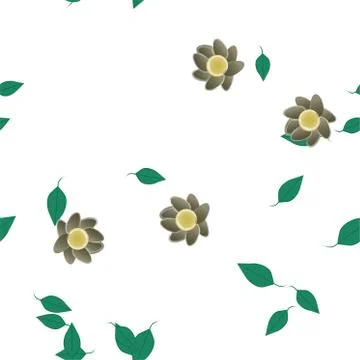Floral ornamental vector pattern. Seamless design leafs texture. Stockillustratie