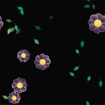 Floral ornamental vector pattern. Seamless design leafs texture. 스톡 일러스트