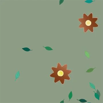 Floral ornamental vector pattern. Seamless design leafs texture. 스톡 일러스트