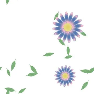 Floral ornamental vector pattern. Seamless design leafs texture. Illustrazione stock