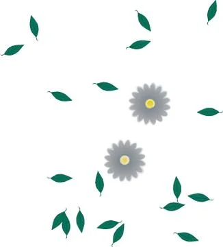 Floral ornamental vector pattern. Seamless design leafs texture. Stock Illustration