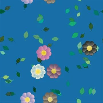 Floral ornamental vector pattern. Seamless design leafs texture. Stockillustratie