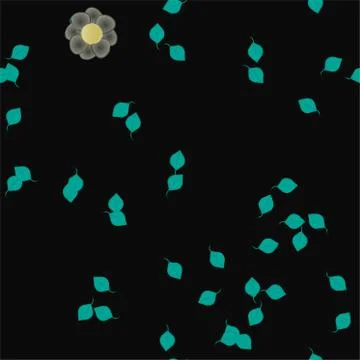 Floral ornamental vector pattern. Seamless design leafs texture. Stock Illustration