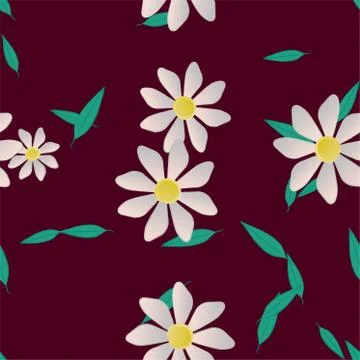 Floral ornamental vector pattern. Seamless design leafs texture. 스톡 일러스트